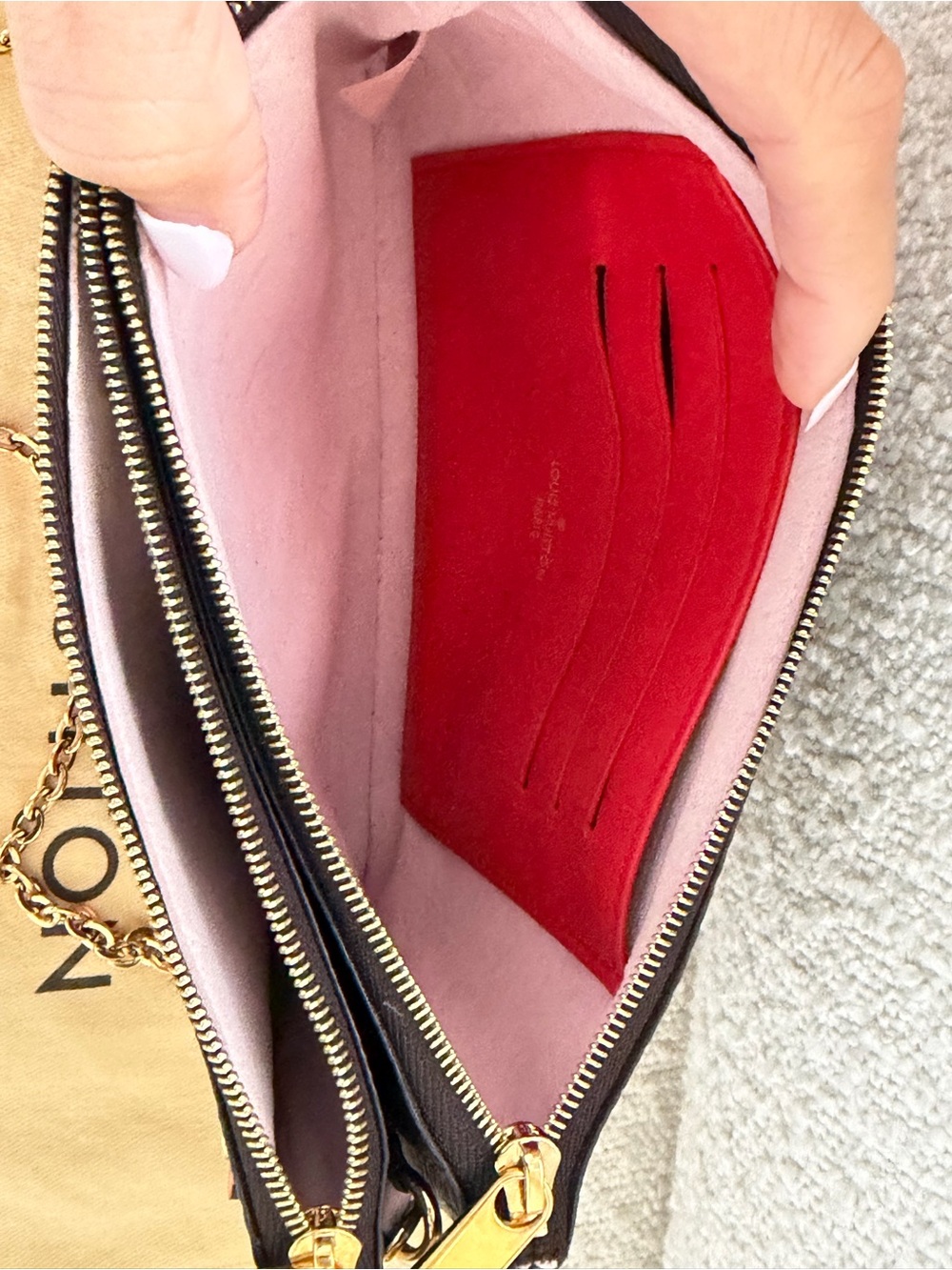 Louis Vuitton Pochette Double Zip Monogram Blooming Flowers Crossbody Bag - Picture 11 of 13